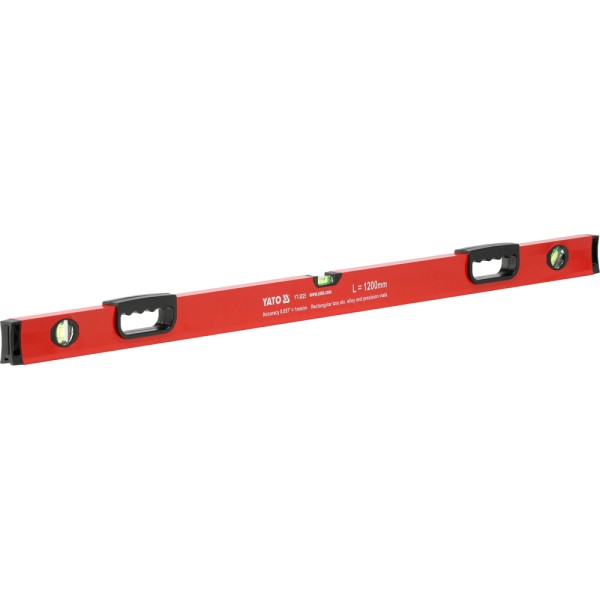 POZIOMNICA ALUMINIOWA, 2 UCHWYTY 1200 MM YT-3025