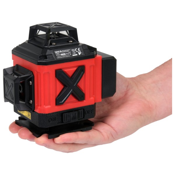 LASER ZIELONY 16 LINIOWY 4D Z AKCSESORIAMI I STATYWEM YT-30415