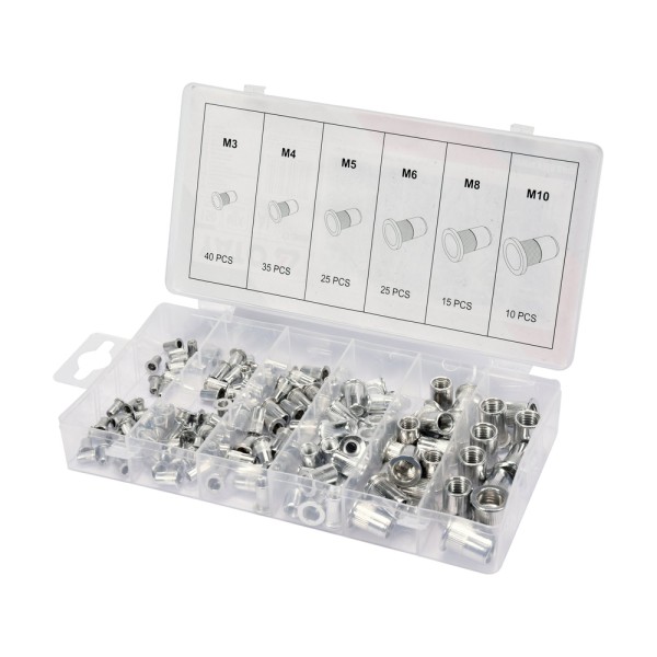ZESTAW NITONAKRĘTEK ALUMINIOWYCH M3- M10, 150SZT YT-36460