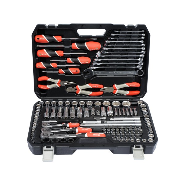 ZESTAW NARZĘDZIOWY 1/4'', 3/8'' I 1/2'', 129 SZT. YT-38881