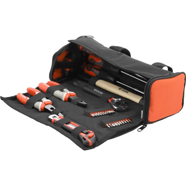 ZESTAW NARZĘDZIOWY W PRAKTYCZNEJ TORBIE (ETUI) 44 ELEMENTY YT-39280
