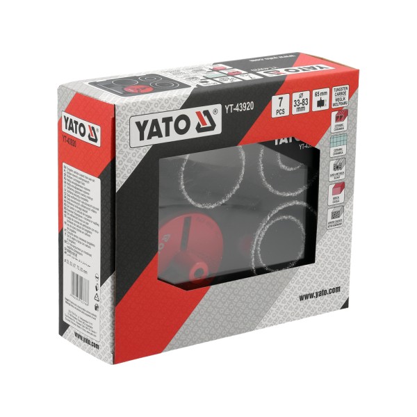 ZESTAW OTWORNIC WOLFRAMOWYCH 33-83MM 7SZT. YT-43920