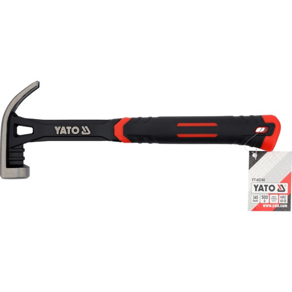 MŁOTEK STOLARSKI MONOLITYCZNY, KUTY 500G YT-45740