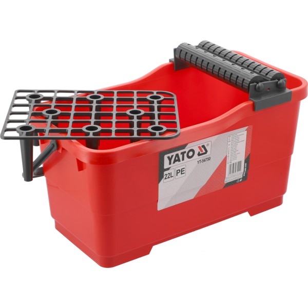 WIADRO GLAZURNICZE Z ROLKAMI I KRATKĄ 22L YT-54750