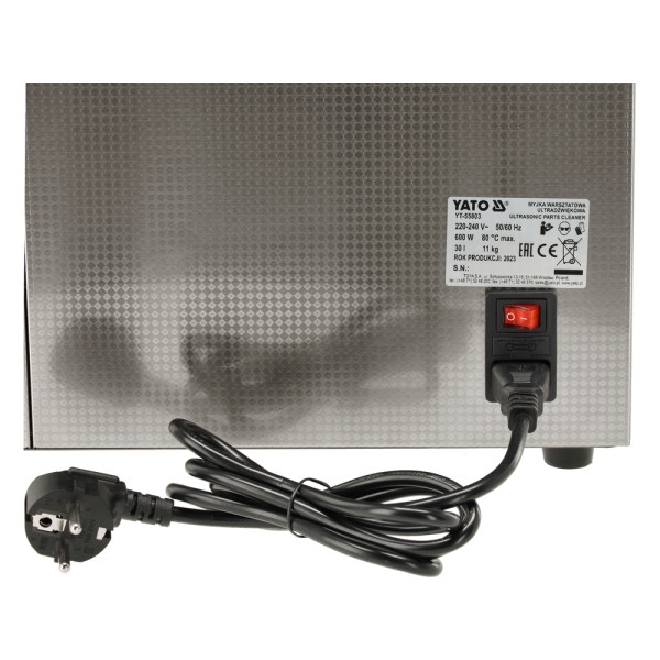 MYJKA WARSZTATOWA ULTRADZWIĘKOWA 30L YT-55803