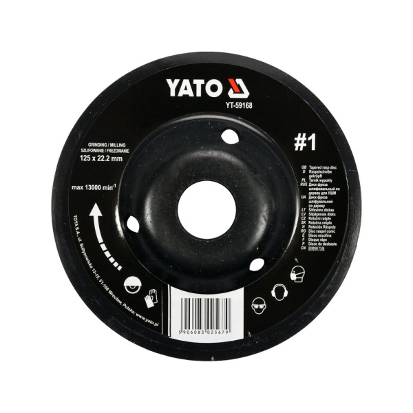 TARNIK WYPUKŁY DO DREWNA 125MM NR1 YT-59168