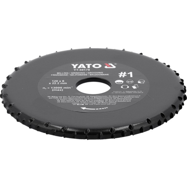 FREZ, TARNIK CZOŁOWY 120X6 NA SZLIFIERKĘ KĄTOWĄ YT-59178