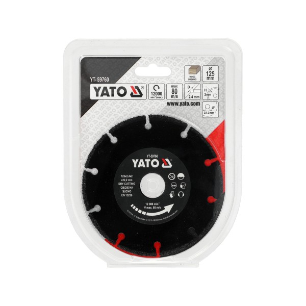 TARCZA DO CIĘCIA DREWNA 125MM YT-59760