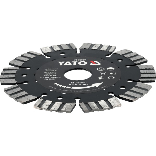 TARCZA DO ŻELBETU 125MM SEGMENTY SPAWANE LASEROWO YT-59900