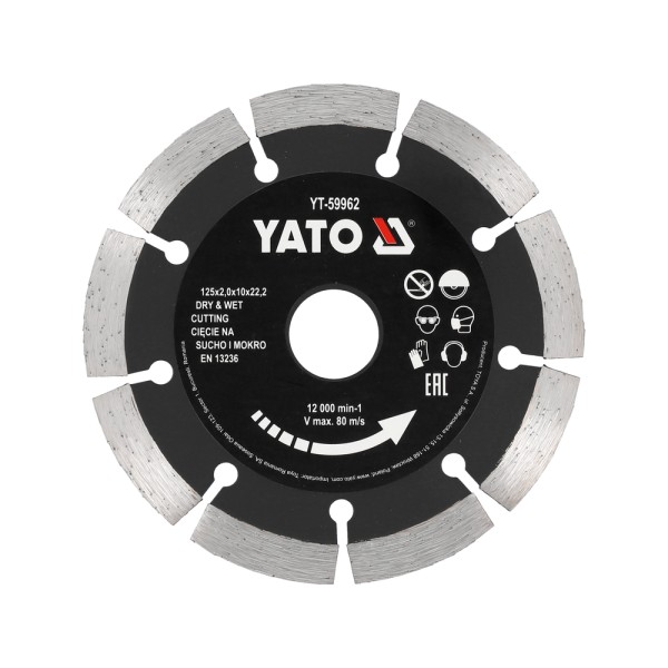 TARCZA DIAMENTOWA 125MM SEGMENTOWA Z WYSOKIM SEGMENTEM YT-59962