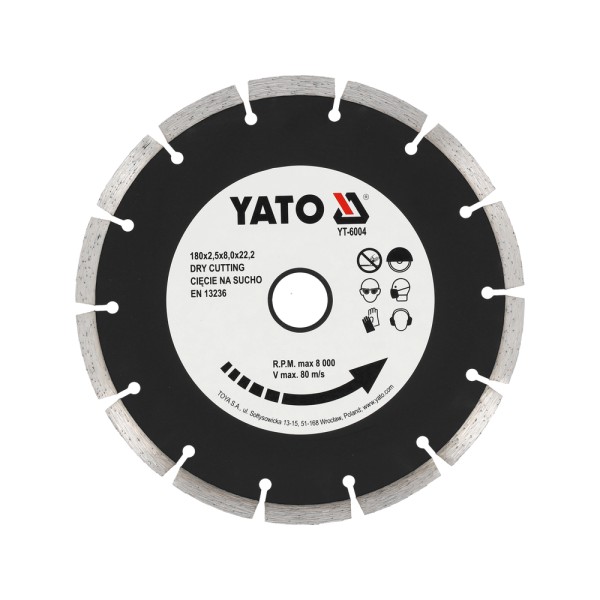 TARCZA DIAMENTOWA, SEGMENTOWA 180 MM YT-6004