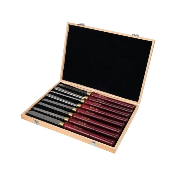 NOŻE DO TOCZENIA DREWNA KPL. 8 SZT YT-62780