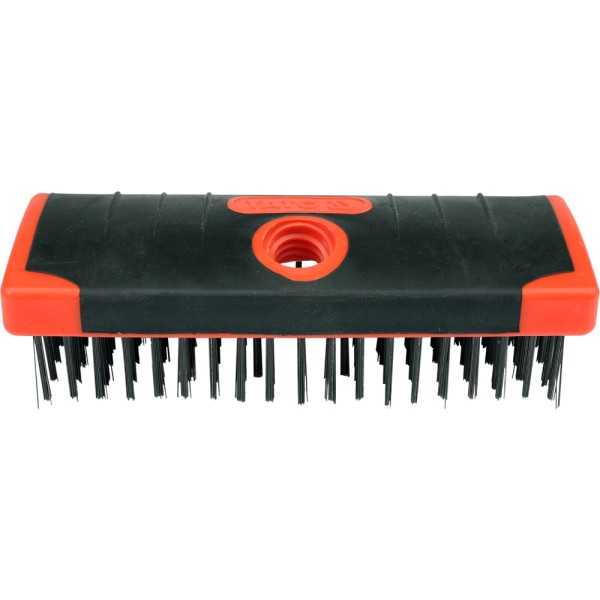 SZCZOTKA DRUCIANA, DRUT STALOWY 6 RZĘDÓW, KORPUS PLASTIKOWY YT-6334