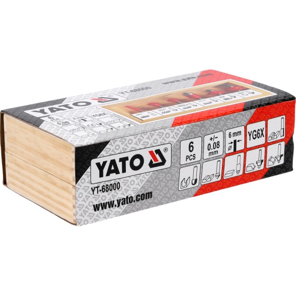FREZY WIDIOWE DO DREWNA TRZPIEŃ FI 6 MM KPL. 6 SZT YT-68000
