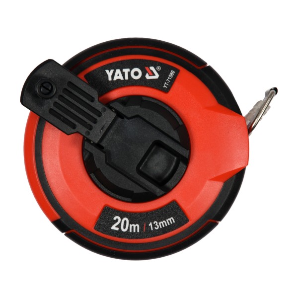 TAŚMA MIERNICZA STALOWA 20 M X 13 MM ZABEZPIECZONA NYLONEM, II KLASA DOKŁADNOŚCI YT-71580