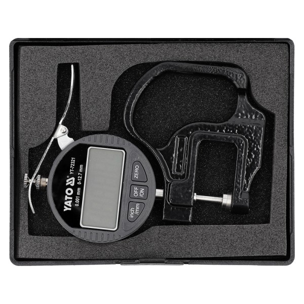 GRUBOŚCIOMIERZ ZEGAR 12,7MM / 0,001MM YT-72321