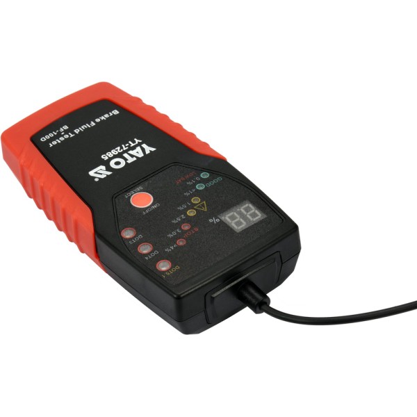 TESTER PŁYNU HAMULCOWEGO Z ELEKTRONICZNYM WYŚWIETLACZEM I ELASTYCZNĄ SONDĄ YT-72985