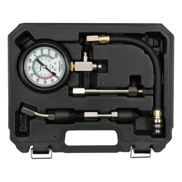 MIERNIK CIŚNIENIA SPRĘŻANIA, ZESTAW ADAPTERÓW. 5 ELEMENTÓW YT-73011