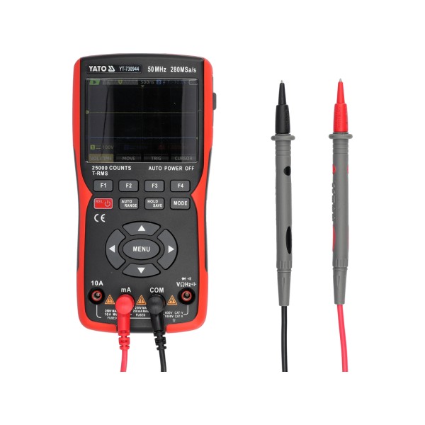 3 W 1 OSCYLOSKOP, MIERNIK CYFROWY, GENERATOR 280MSA/S 50MHZ YT-730944