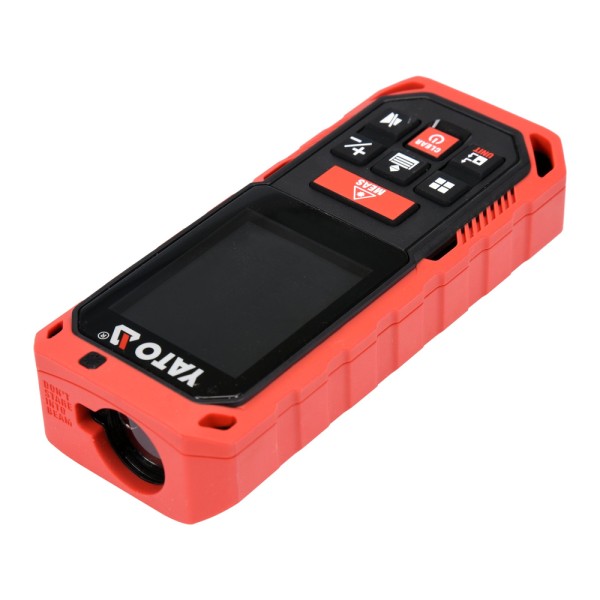 DALMIERZ LASEROWY DO POMIARÓW ODLEGŁOŚCI W ZAKRESIE 0,2-60M, FUNKCJE POMIARU CIĄGŁEGO, OBLICZANIA POWIERZCHNI I KUBATURY, 3 TYP YT-73127