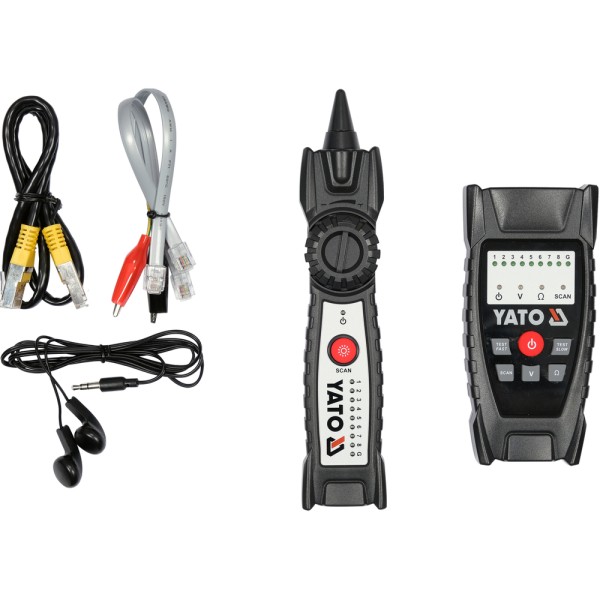 LOKALIZATOR KABLI I TESTER PRZEWODÓW SIECIOWYCH RJ11 RJ45 ODPORNY NA ZAKŁÓCENIA YT-73137