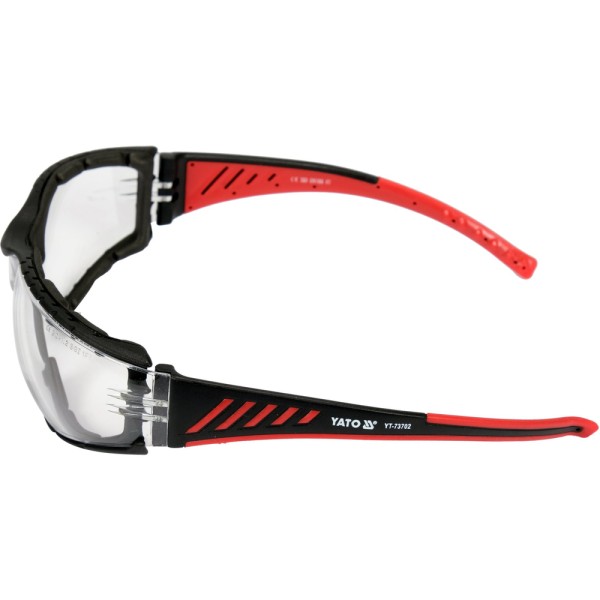 OKULARY OCHRONNE KOMFORT+ BEZBARWNE Z FILTREM UV Z OCHRONĄ PRZED ZAPAROWANIEM YT-73702