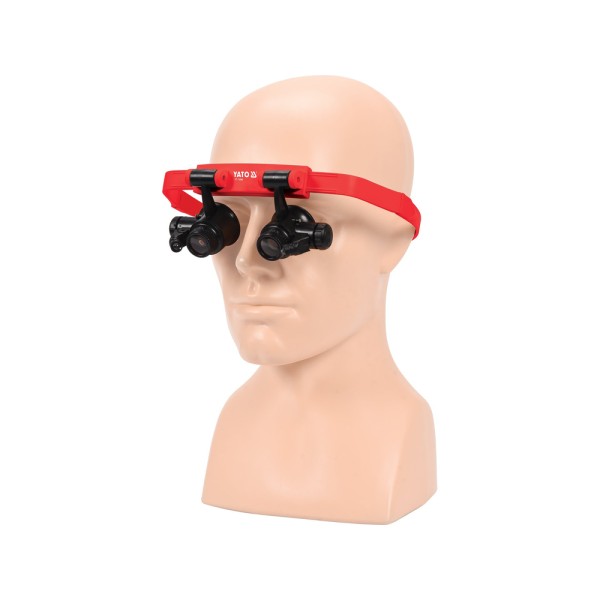 LUPY Z OŚWIETLENIEM I UCHWYTEM NA GŁOWĘ POWIĘKSZENIE X10, X15, X20, X25 YT-73840