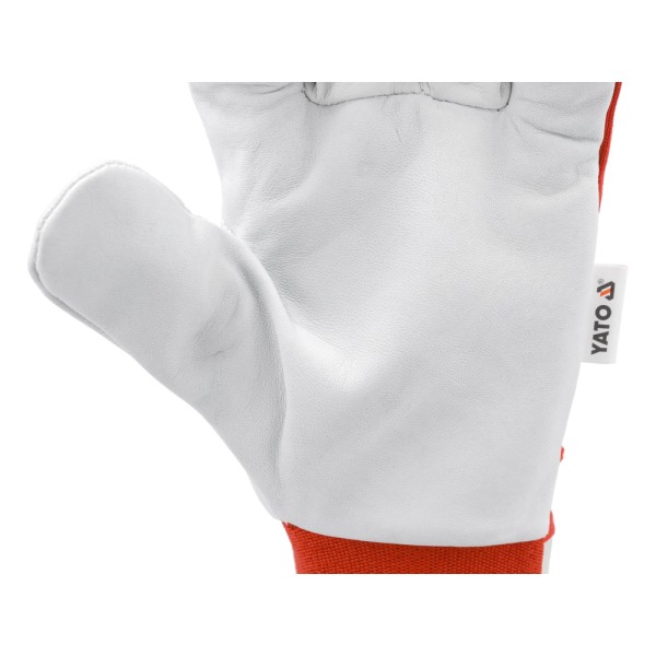 RĘKAWICE OCHRONNE BAWEŁNA/ SKÓRA ROZM. 10 YT-74642