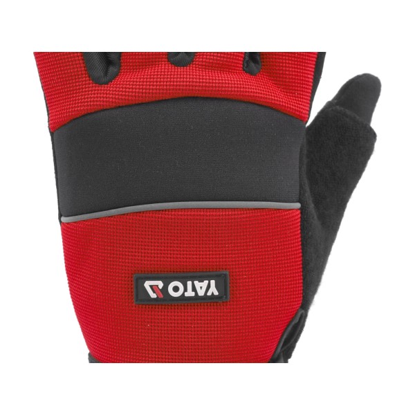 RĘKAWICE SKÓRA SYNT. BEZ PALCÓW ROWEROWE ROZM. 10 YT-74662