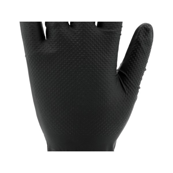 RĘKAWICE NITRYLOWE MOCNE TEKSTURA DIAMENTU 50 SZT ROZM. M (8) YT-74741