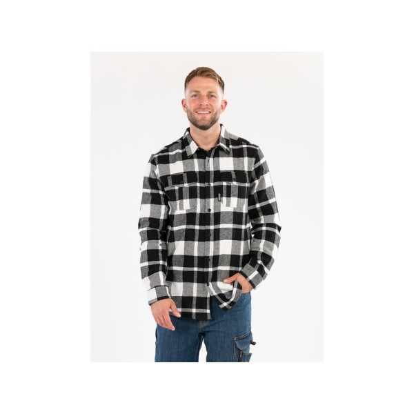 KOSZULA FLANELOWA BIAŁA ROZM. L YT-78814