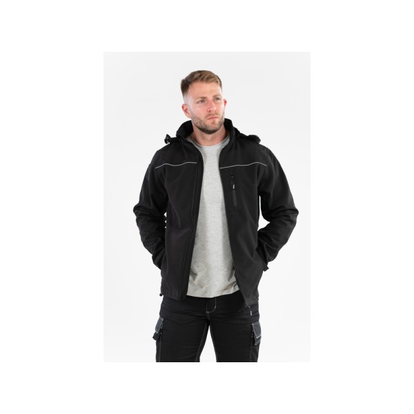 KURTKA SOFTSHELL Z KAPTUREM OBSIDIAN ROZM. M YT-79551