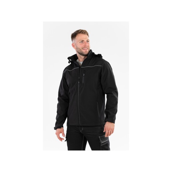 KURTKA SOFTSHELL Z KAPTUREM OBSIDIAN ROZM. 2XL YT-79554