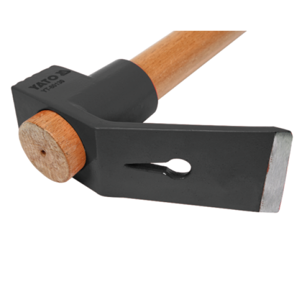 SIEKIERA CIESIELSKA, CIOSŁO PŁASKIE, Z WYCIĄGACZEM DO GWOŹDZI, OPRAWIONA NA DREWNIANYM TRZONKU YT-80130