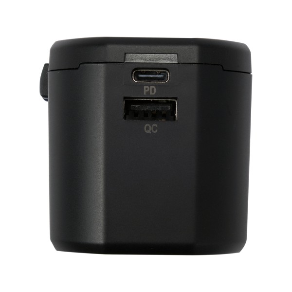 UNIWERSALNY ADAPTER PODRÓŻNY DO PONAD 150 KRAJÓW Z SZYBKĄ ŁADOWARKĄ USB Q.C. 3.0, 20W YT-81300
