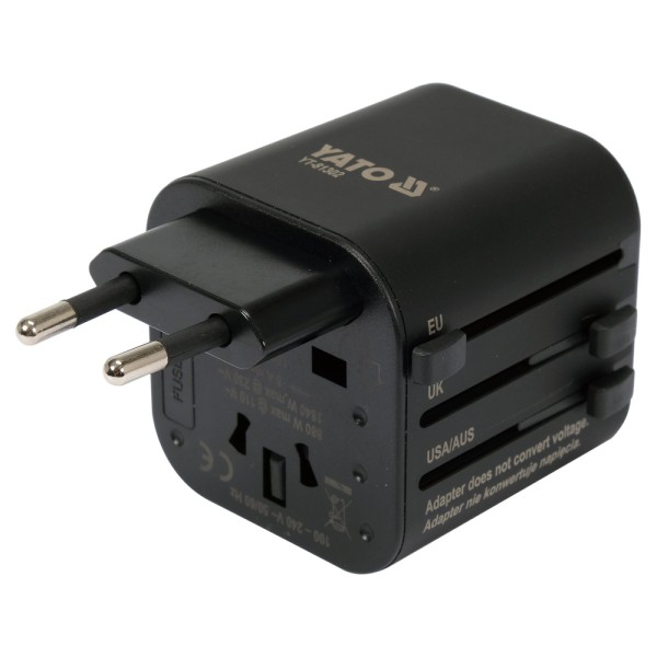 UNIWERSALNY ADAPTER PODRÓŻNY DO PONAD 150 KRAJÓW YT-81302