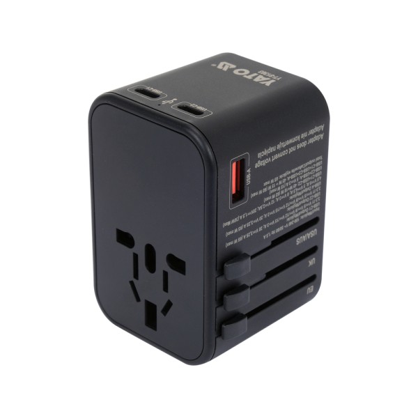 ADAPTER PODRÓŻNY DO PONAD 150 KRAJÓW USB-C PD 65W YT-81303