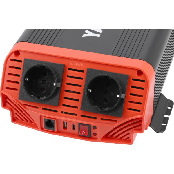 PRZETWORNICA NAPIĘCIA 12/230V 1000W CZYSTY SINUS YT-81483