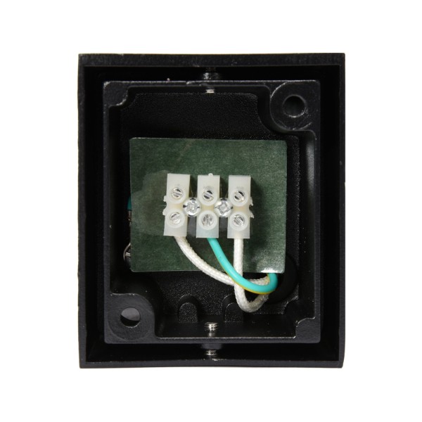 LAMPA ŚCIENNA ZEWNĘTRZNA CZARNA ALUMINIOWA 1XGU10 KWADRATOWA YT-81901