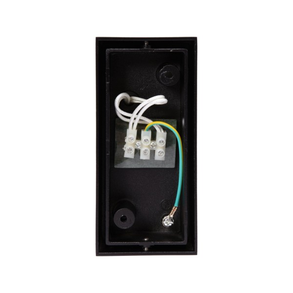 LAMPA ŚCIENNA ZEWNĘTRZNA CZARNA ALUMINIOWA 2XGU10 PÓŁOWAL YT-81902