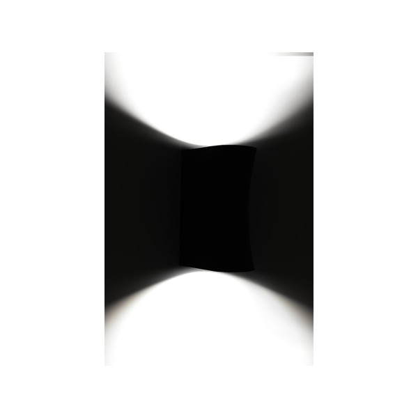 LAMPA ŚCIENNA ZEWNĘTRZNA CZARNA ALUMINIOWA 2XGU10 PÓŁOWAL YT-81902