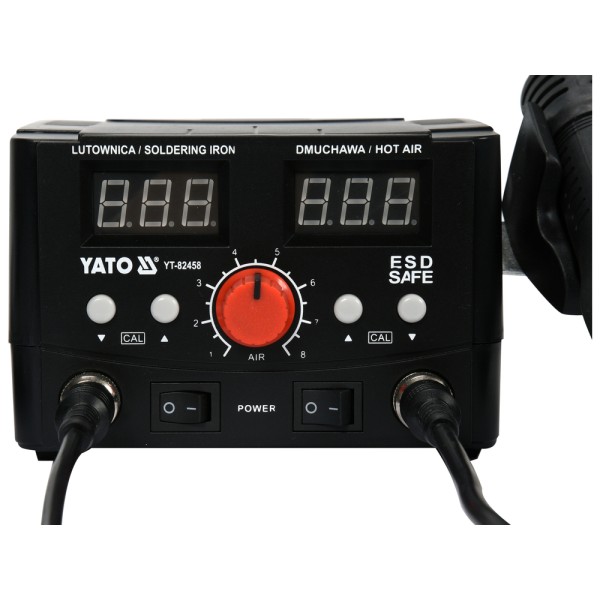 2 W 1 STACJA LUTOWNICZA MOC 75W TYP GROTU 900M HOT AIR MOC 750W PODWÓJNY WYŚWIETLACZ LED YT-82458