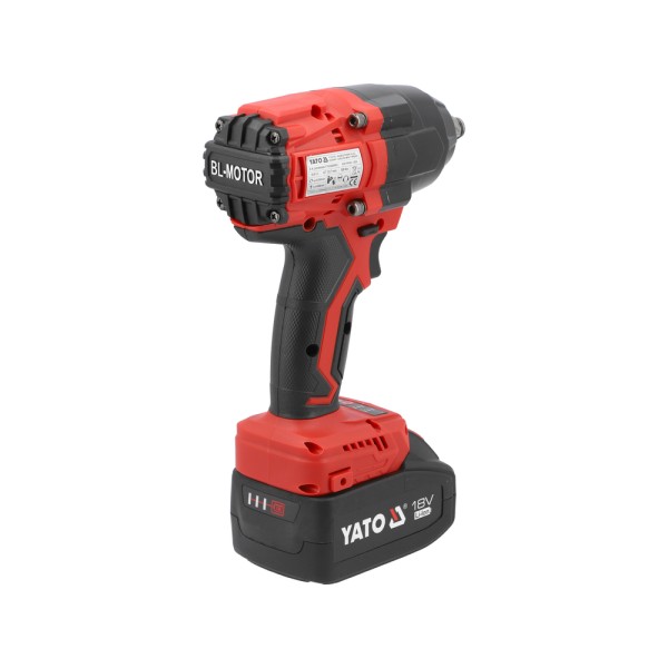 KLUCZ UDAROWY BEZSZCZOTKOWY 18V, 1/2'', 800NM - DWA AKUMULATORY 4 AH YT-8277935