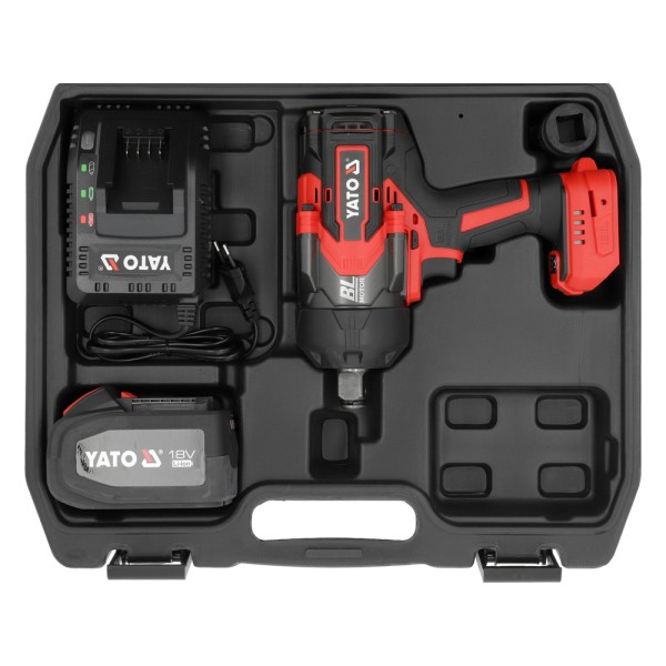 KLUCZ UDAROWY BEZSZCZOTKOWY 18V, 3/4'', 2400NM - AKUMULATOR 6 AH YT-828073