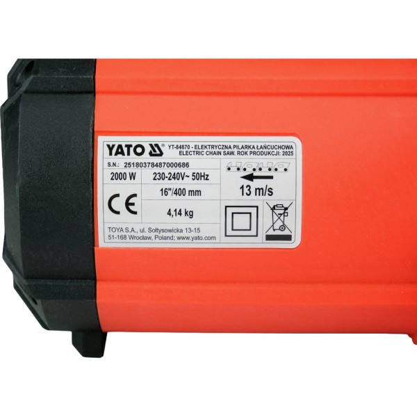 PIŁA ŁAŃCUCHOWA ELEKTRYCZNA 2000W YT-84870