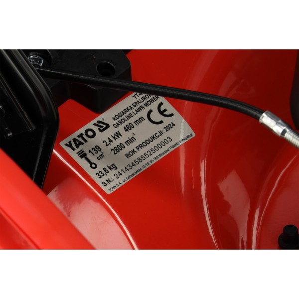 KOSIARKA SPALINOWA 46 CM Z NAPĘDEM POJ 139 CM3 YT-85525