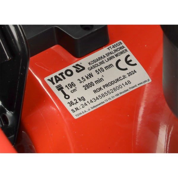 KOSIARKA SPALINOWA 51 CM Z NAPĘDEM POJ 196 CM3 YT-85528
