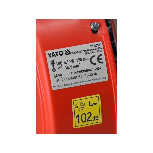 GLEBOGRYZARKA SPALINOWA 35/85CM POJ 196 CM3 YT-85591
