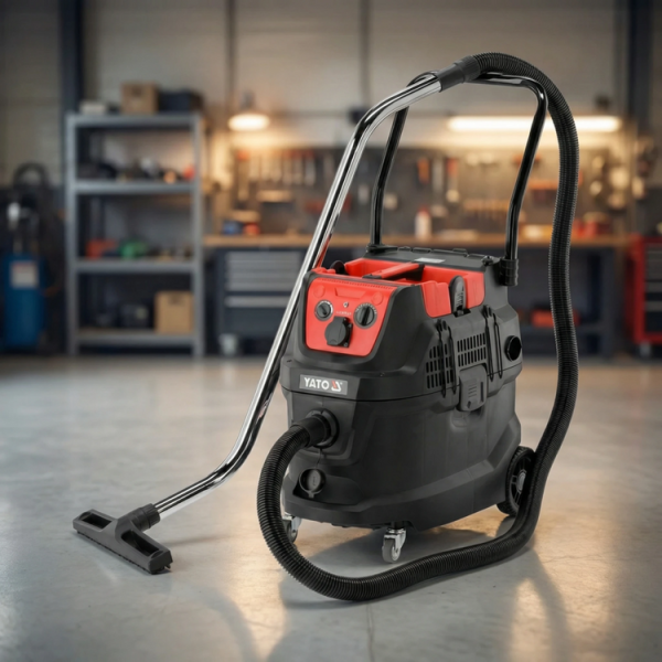 ODKURZACZ Z AUTOMATYCZNYM OTRZĄSACZEM 1600W DO PRACY Z GIPSEM,SZPACHLÓWKĄ YT-85717