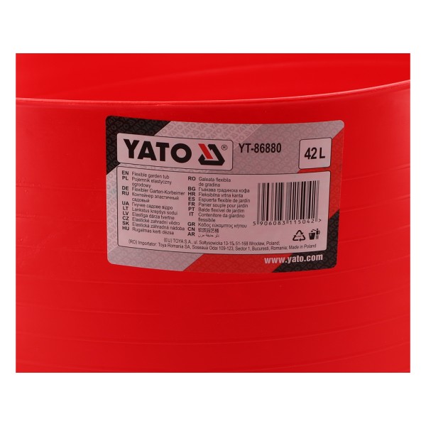 POJEMNIK, KUBEŁ ELASTYCZNY OGRODOWY 42 L. YT-86880